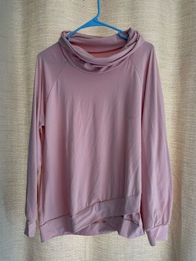 Soft Pink Cowl Neck Pullover